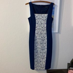 Navy & Lace Dress by Black Halo